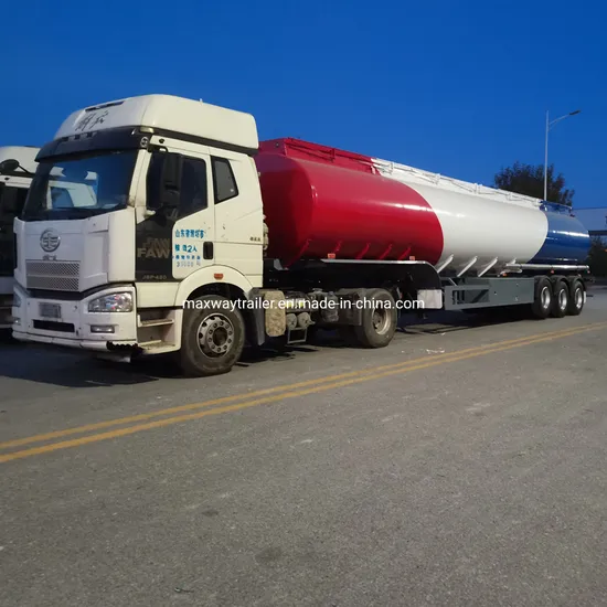 Reboque-tanque de gasolina de fábrica da China, 3 eixos, 50.000 litros, reboque-tanque de combustível rodoviário