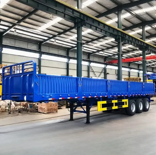 Preço de fábrica China 2 eixos 40 toneladas parede lateral para transporte de carga a granel lateral para gado cerca lateral para semi-reboque