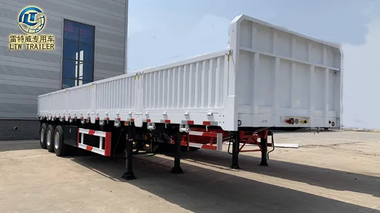 3/4 Eixos 50t 60t Opcional Cerca Carga Caminhão Camper Trailer Contêiner de Carga a Granel Cerca Carga Trailer para Venda