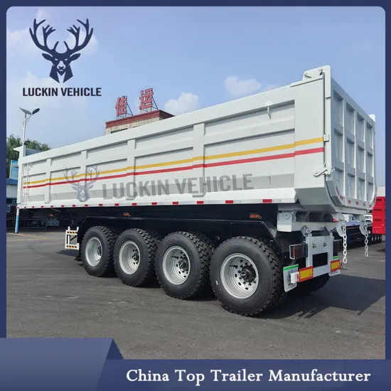 Caminhão basculante com 3 eixos, 4 eixos, 60 toneladas, 80 toneladas, semi-reboque basculante, reboques basculantes traseiros para venda