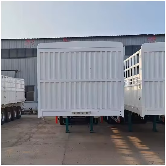 Venda imperdível 345 eixos caixa plana caminhão cerca semi reboque carga a granel gado suínos transporte