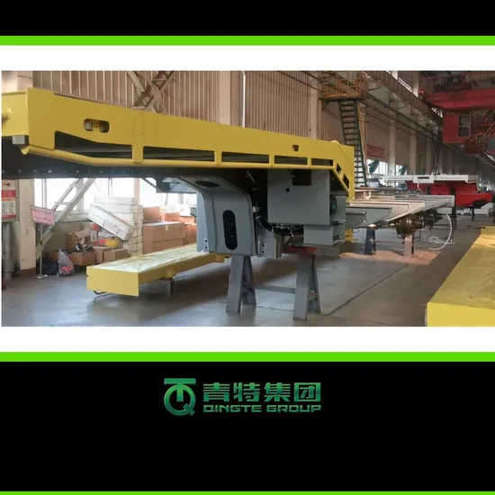 Semi-reboque de plataforma baixa para transporte e exportação de caminhões pesados