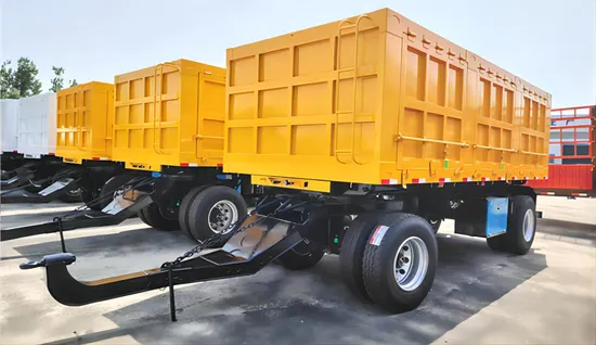 Reboque com barra de tração de marca chinesa, 2/3 eixos, barra de tração completa, reboque para transporte de carga a granel, parede lateral, caminhão de transporte, reboque completo para venda
