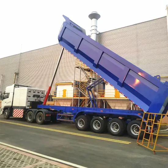 Semi-reboque basculante hidráulico com basculamento traseiro à venda