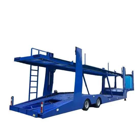 Semi-reboque de transporte de automóveis de aço de dois eixos e dois andares para transportadora de automóveis