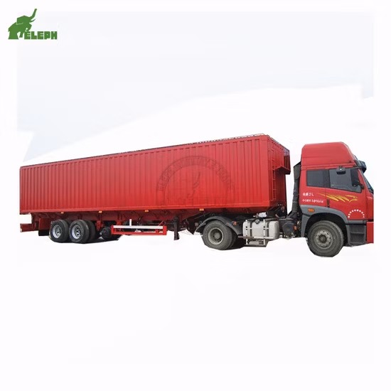Venda imperdível de van de transporte de alimentos secos a granel com três eixos, semi-reboque tipo baú