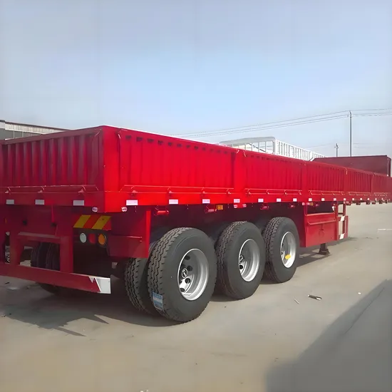 Caminhão de carga de 3 eixos e 20 pés com barra de tração, reboque completo, cerca, parede lateral, reboque completo